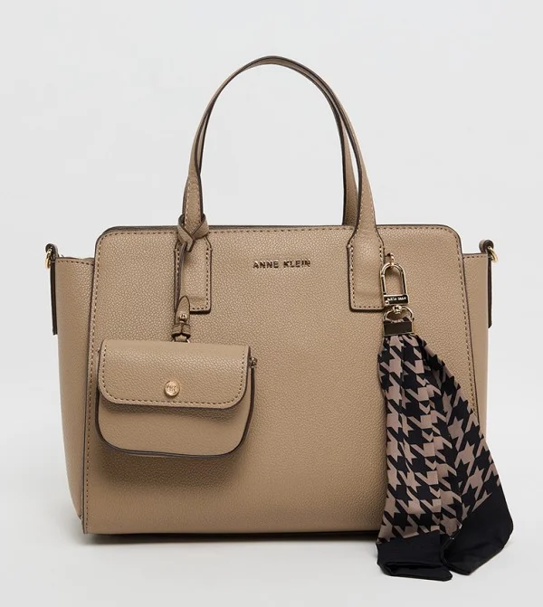 آن كلاين Anne Klein Textured Scarf Detail Satchel Bag